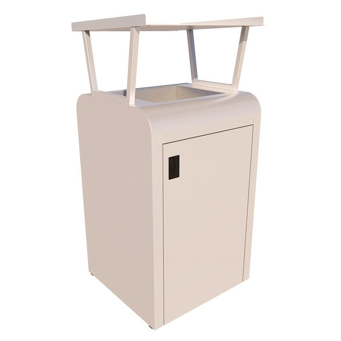 Toter 20-Gallon Outdoor Trash Can with Canopy Cover Waste Enclosure