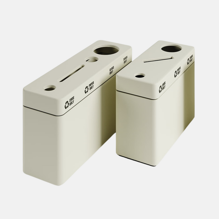 NEVINS Commodore Indoor Waste/Recycling Bin – 4-Stream 21 Gallon