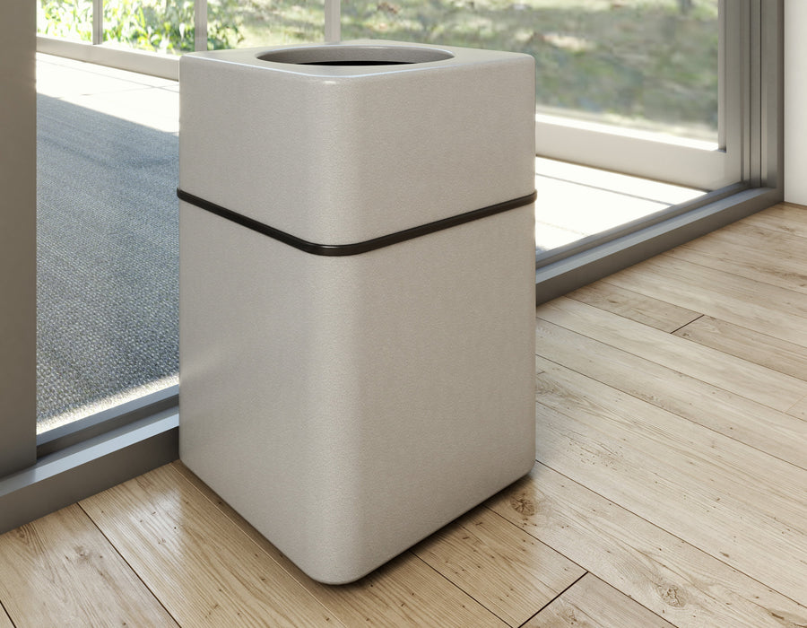 Nevins Atlas Radius Commercial Trash Can – 23 Gallon Indoor Fiberglass Waste Bin