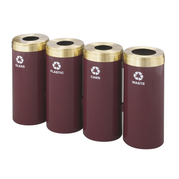 Glaro Value Four-Stream Modular Commercial Trash Can Custom Color