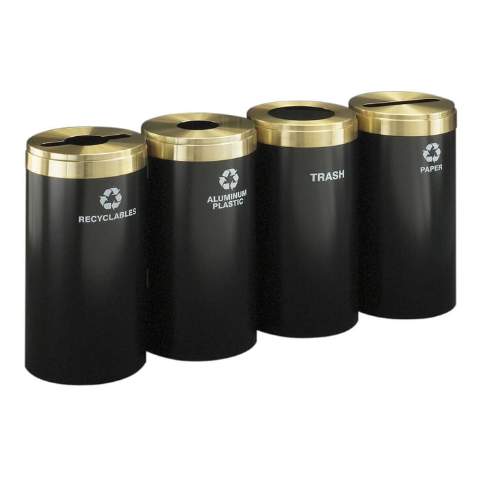 Glaro Value Four-Stream Modular Commercial Trash Can Custom Color