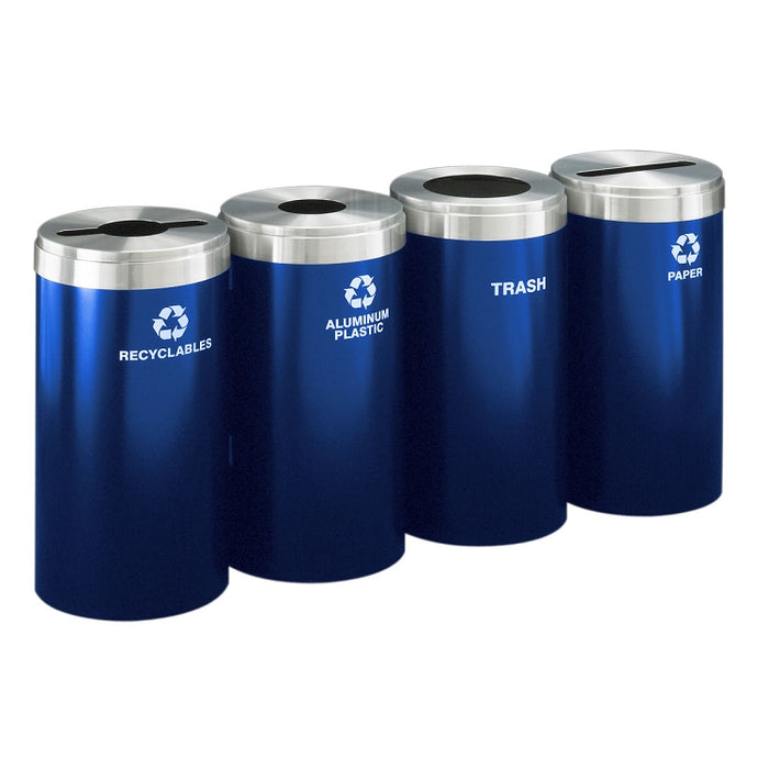 Glaro Value Four-Stream Modular Commercial Trash Can Custom Color