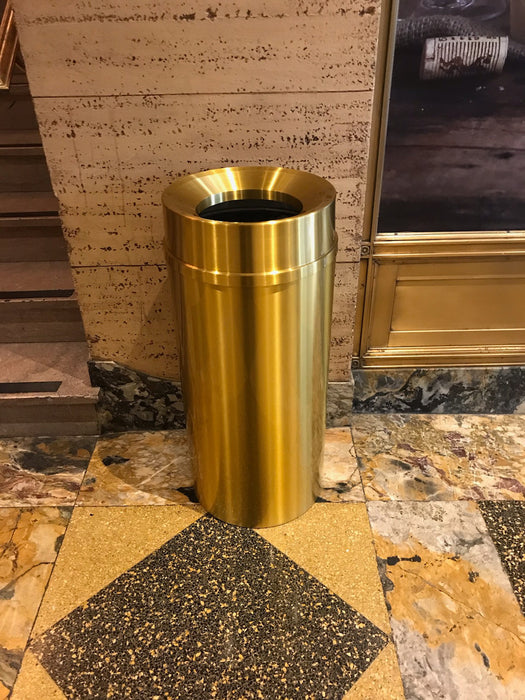 Atlantis Satin Brass Funnel Top Waste Receptacles