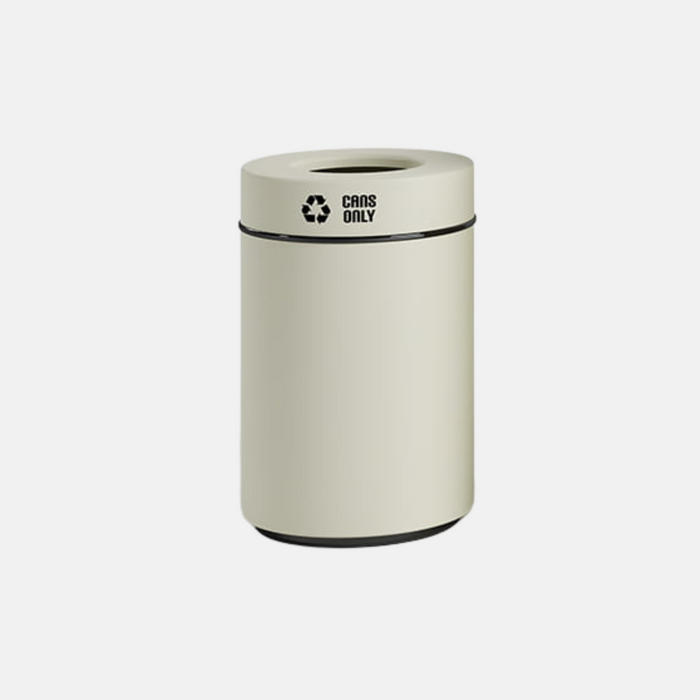 Nevins Atlas Cylinder Trash Can – 18 Gallon Fiberglass Waste Bin for Commercial & Office Spaces