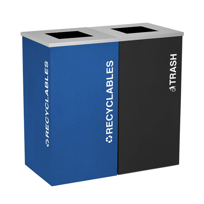 Excell-Kaiser 24-gallon Two-Stream Modular Indoor Trash Can & Recycling Bin