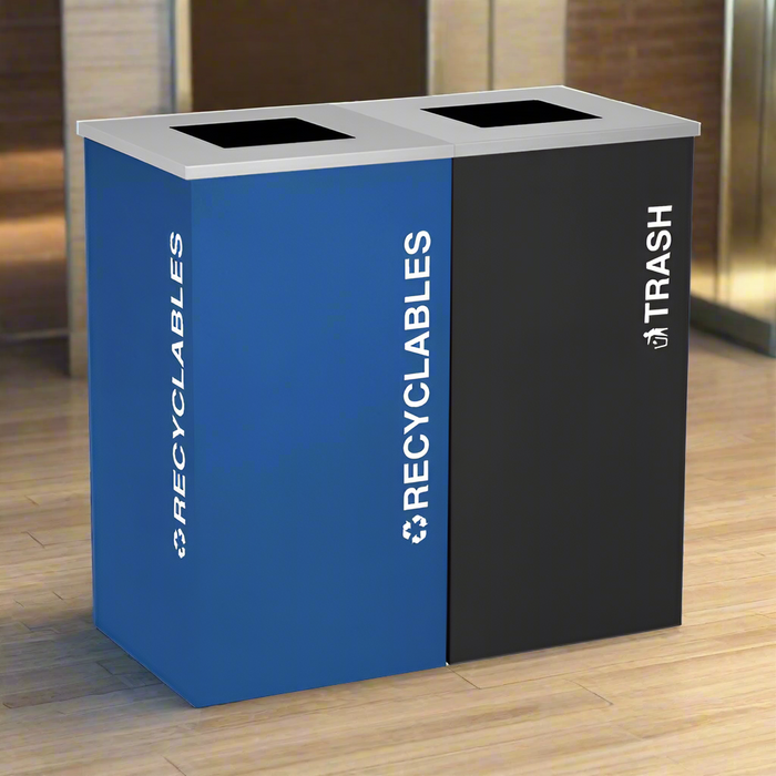Excell-Kaiser 24-gallon Two-Stream Modular Indoor Trash Can & Recycling Bin