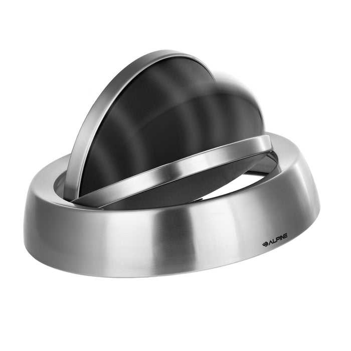 Alpine Stainless Steel Double Stream Trash Can Station with Swivel Lids – Recycling & Waste