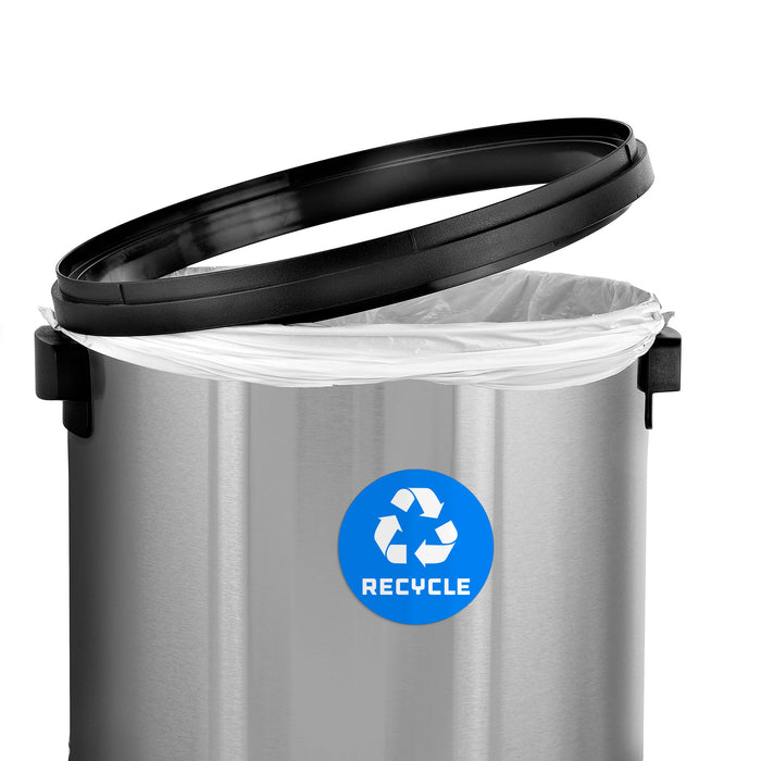 Alpine Stainless Steel Trash Can with Swivel Lid – 17 Gallon Indoor Waste Bin