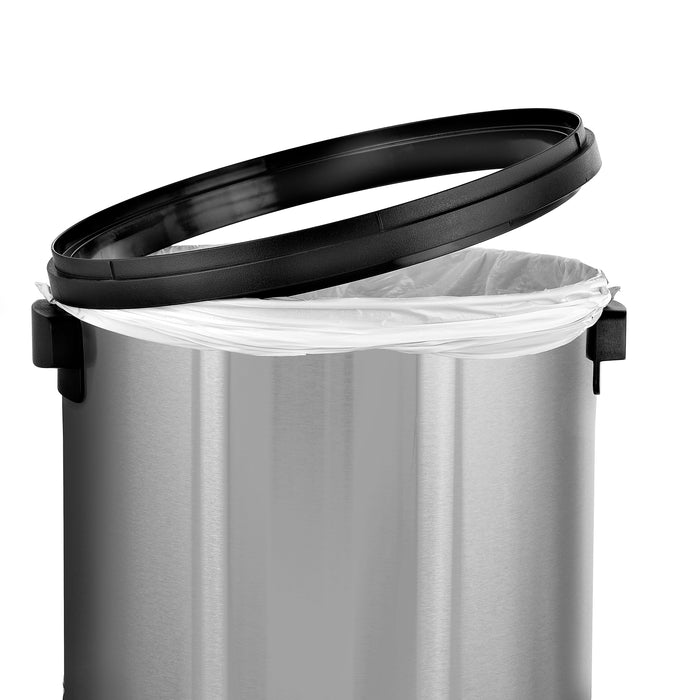 Alpine Recycling Trash Can w/ Swing Lid, Stainless Steel, 17 Gallon