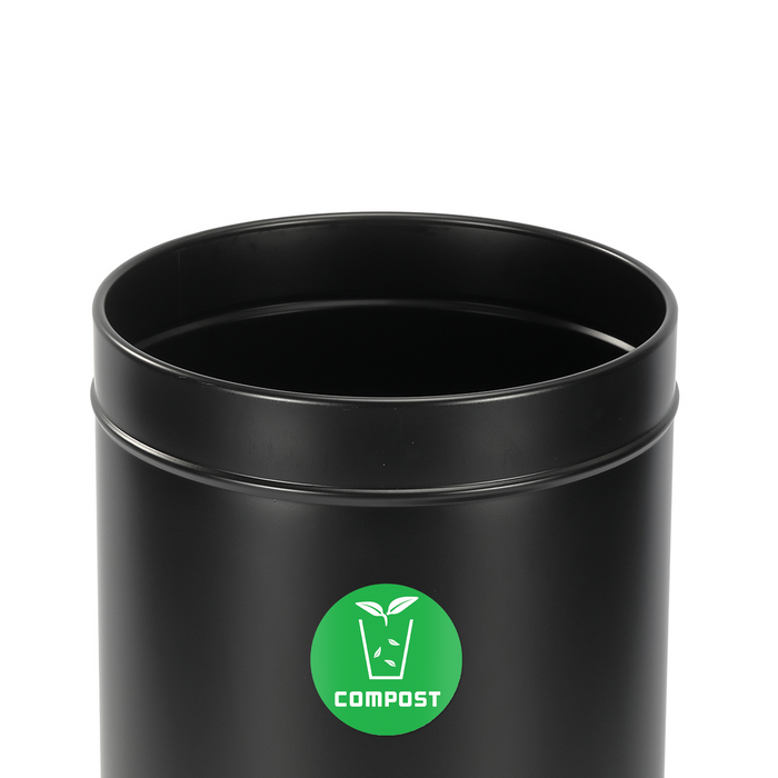 Alpine Open Top Stainless-Steel Trash Can, 27 Gallon