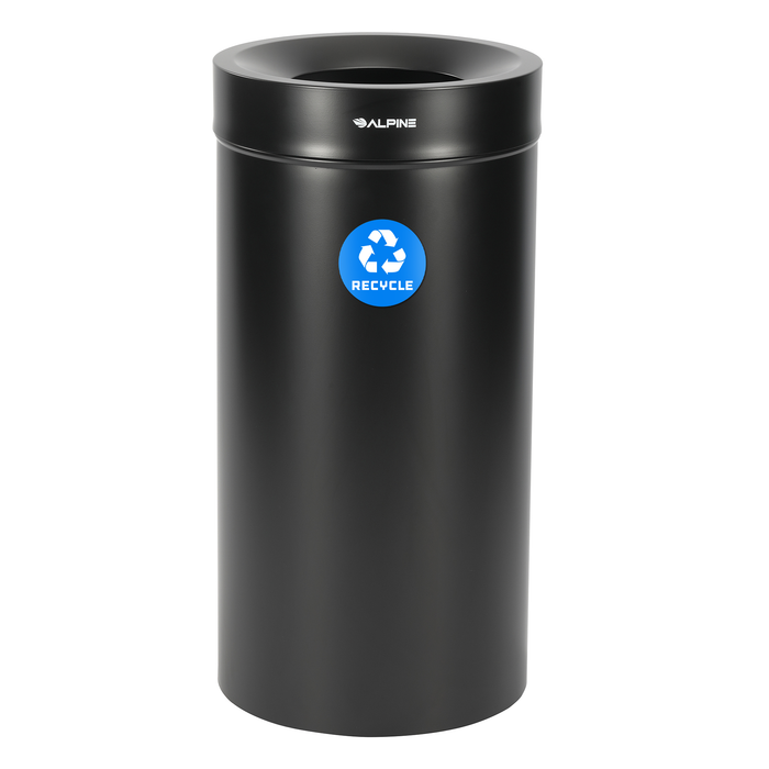 Alpine Open Top Stainless-Steel Trash Can, 27 Gallon