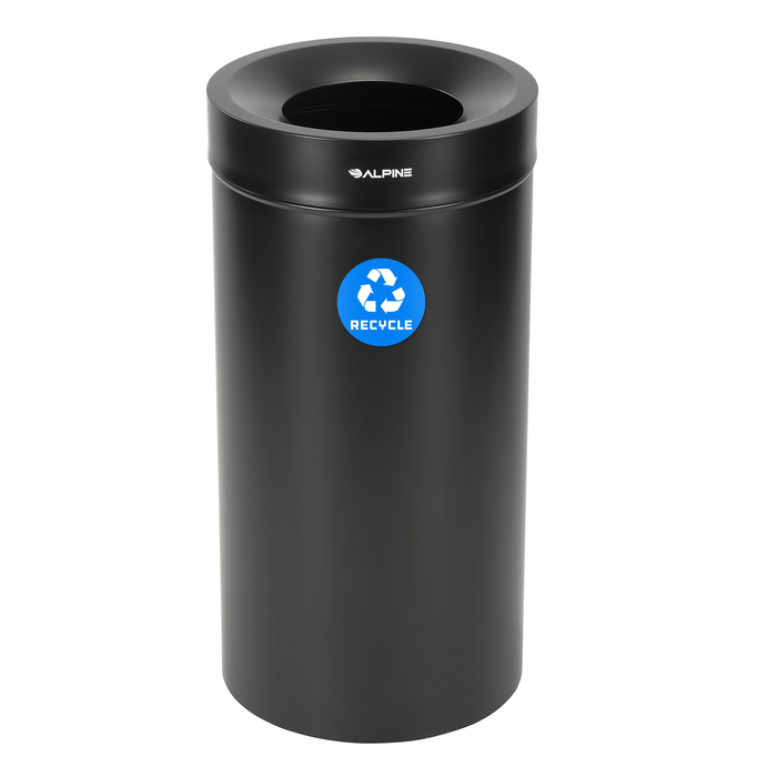 Alpine Open Top Stainless-Steel Trash Can, 27 Gallon