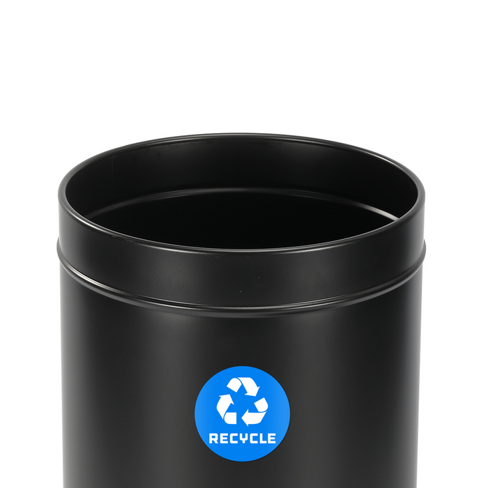 Alpine Open Top Stainless-Steel Trash Can, 27 Gallon
