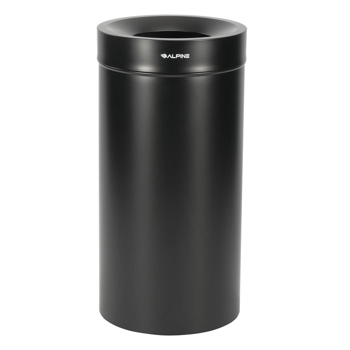 Alpine Heavy-Duty Decorative Trash Can, Stainless Steel, 27 Gallon