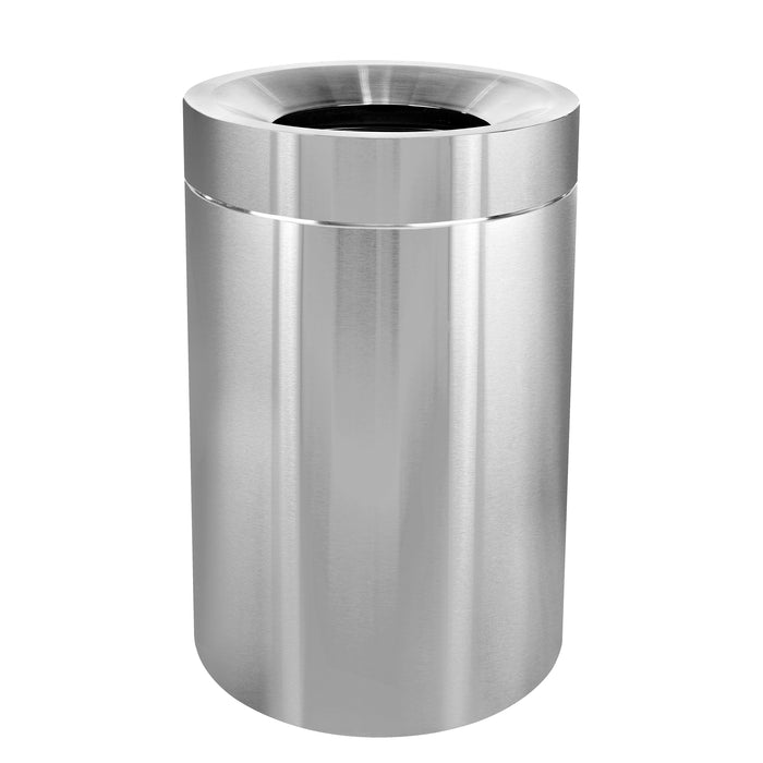 Alpine Heavy-Duty Decorative Trash Can, Stainless Steel, 50 Gallon
