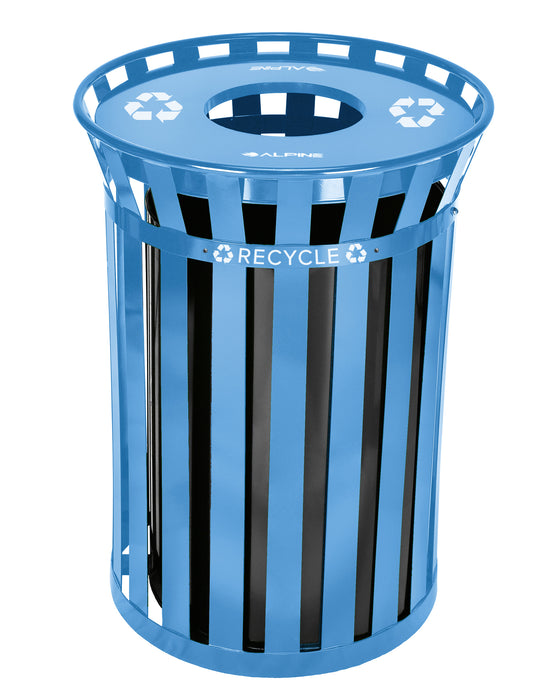 Alpine Outdoor Metal Waste Receptacle, 38 Gallon