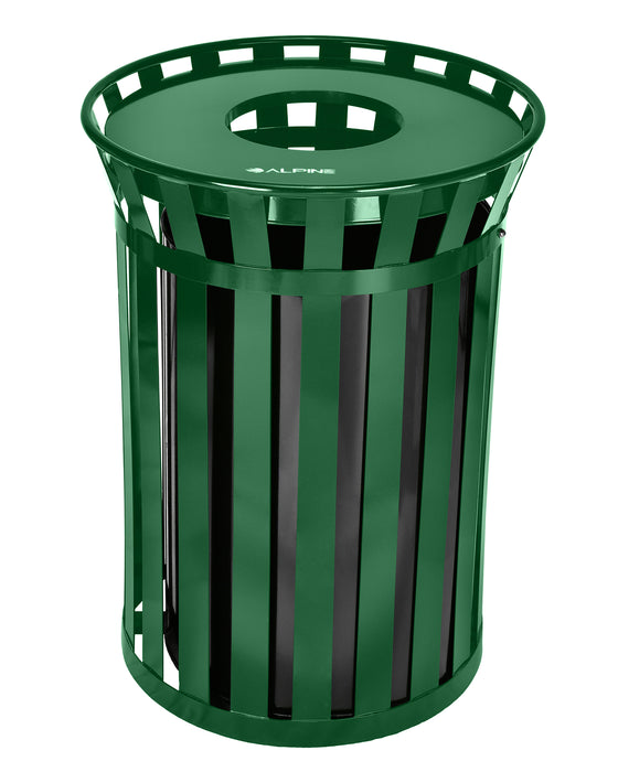 Alpine Outdoor Metal Waste Receptacle, 38 Gallon