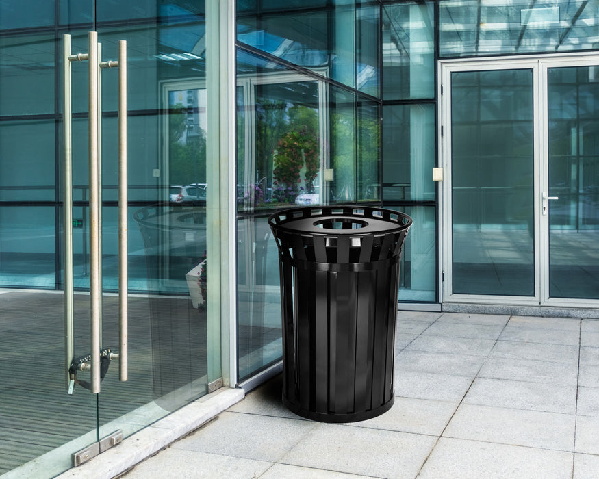 Alpine Outdoor Metal Waste Receptacle, 38 Gallon