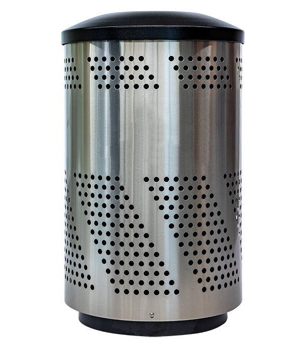 Excell-Kaiser 51-Gallon Indoor Recycle Trash Can with Dome Lid and Laser-Cut Logo