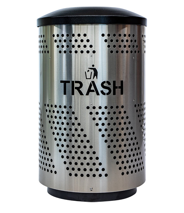 Excell-Kaiser 51-Gallon Indoor Recycle Trash Can with Dome Lid and Laser-Cut Logo
