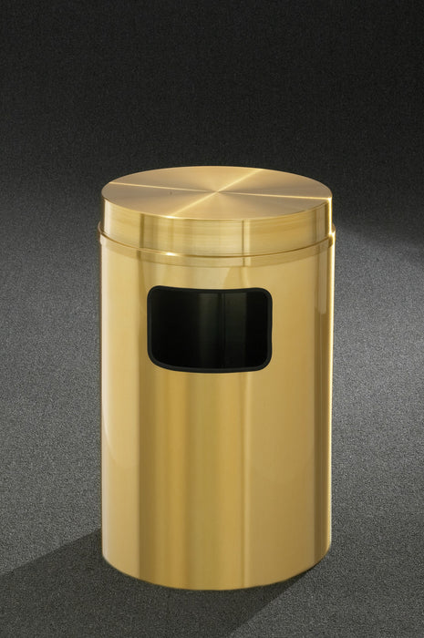 Atlantis Satin Brass Flat Top Waste Receptacles