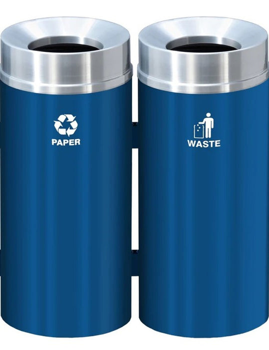 RecyclePro Deluxe Connected Recycling Stations with Removable Inner Liners