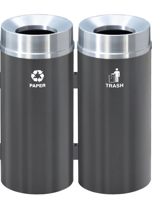 RecyclePro Deluxe Connected Recycling Stations with Removable Inner Liners