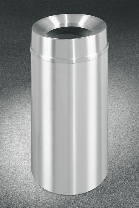 New Yorker Satin Aluminum Funnel Top Series Waste Receptacles