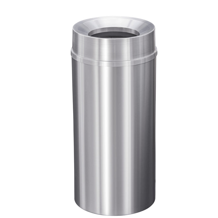 New Yorker Satin Aluminum Funnel Top Series Waste Receptacles