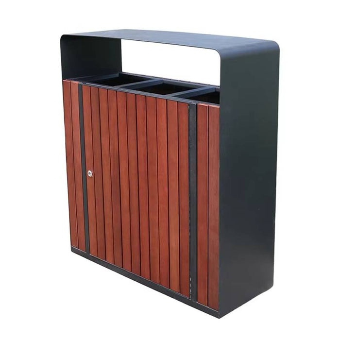 Outdoor 3-in-1 Commercial Recycling & Waste Bin