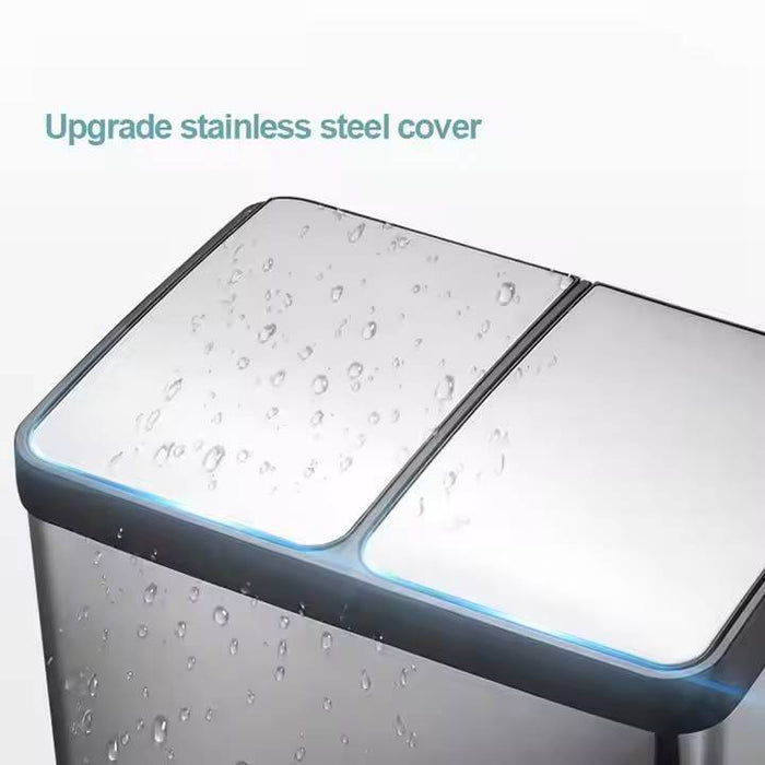 Stainless Steel 2-in-1 Recycling Bin