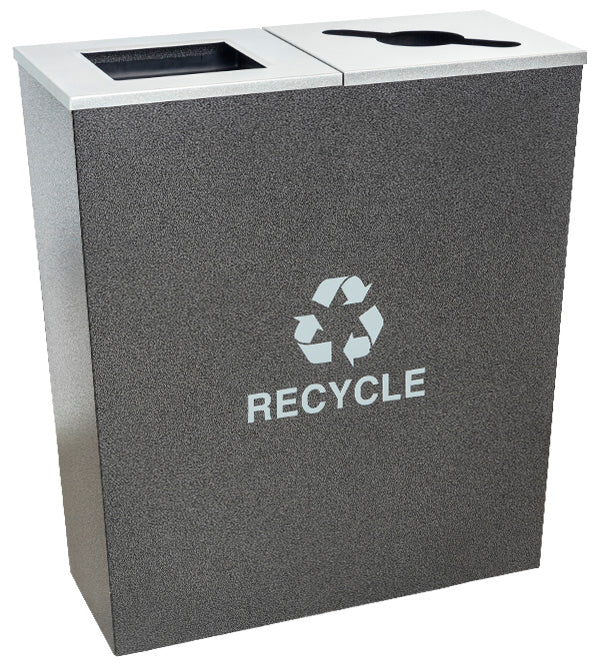 Ex-Cell Kaiser  Dual-Stream Indoor/Outdoor Trash Can – 36 Gallon Recycling & Waste Bin