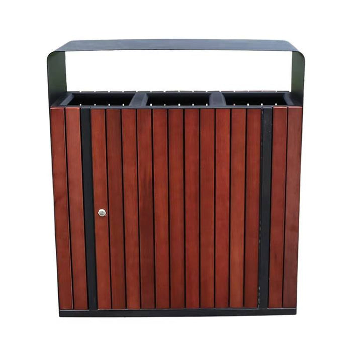 Outdoor 3-in-1 Commercial Recycling & Waste Bin