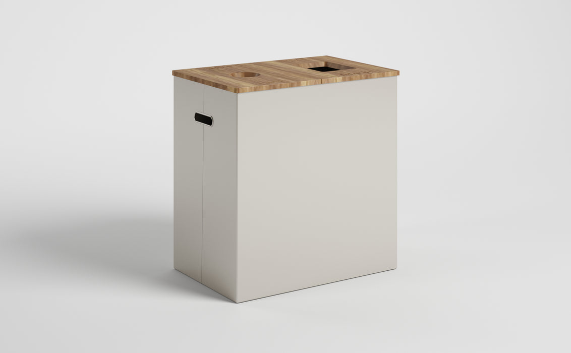 Nevins MAX Double Stream 23 Gallon Indoor Trash Can with Custom Lid Labels