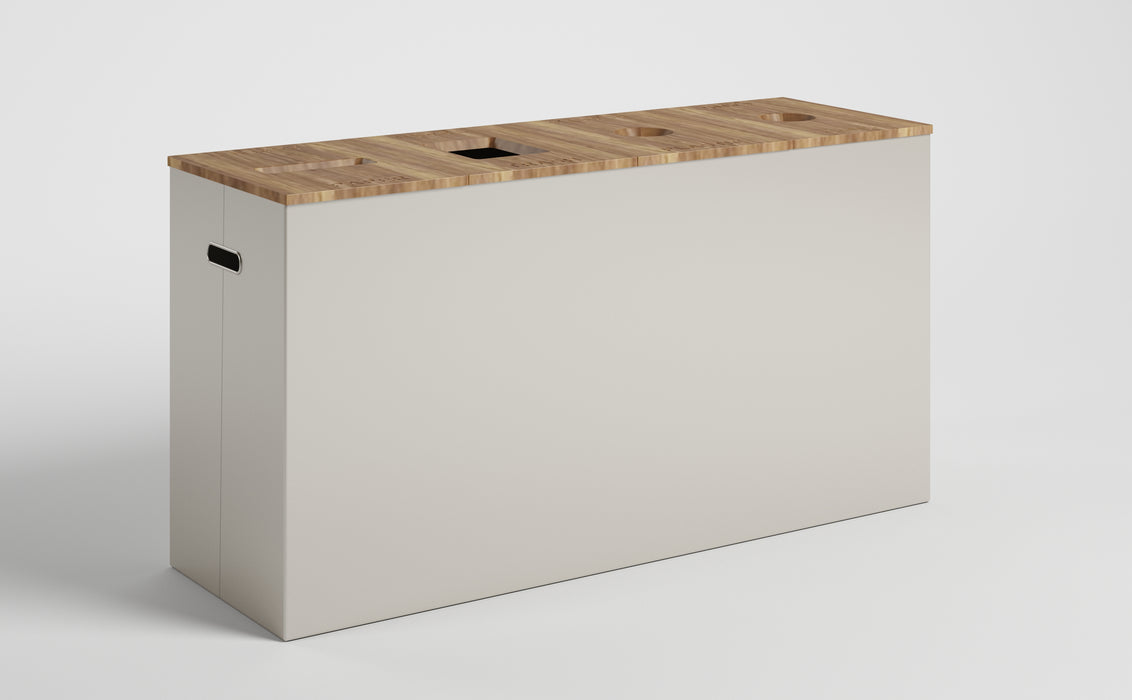 Nevins MAX 4-Bin Indoor Trash Can with Custom Lid Options – Four Stream