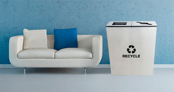 Ex-Cell Kaiser  Dual-Stream Indoor/Outdoor Trash Can – 36 Gallon Recycling & Waste Bin