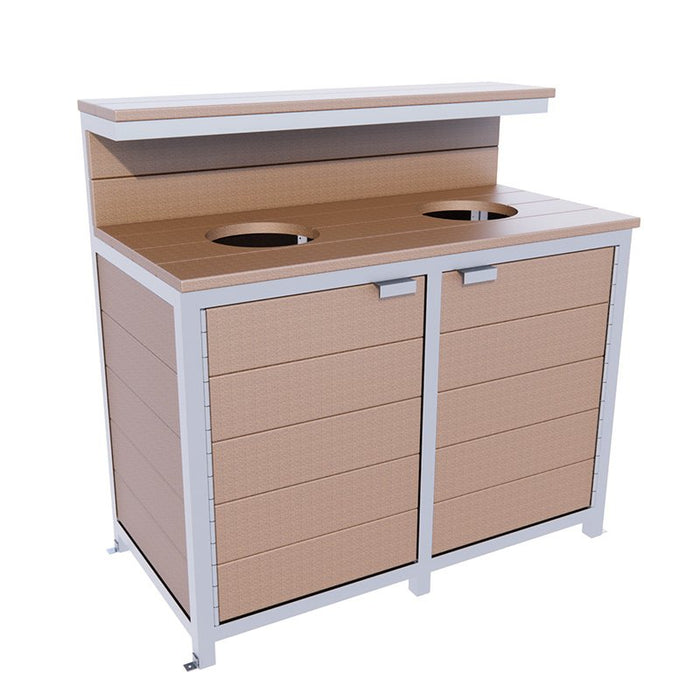 Tablelogix Cypress 44-Gal Dual Trash Can Waste Enclosure