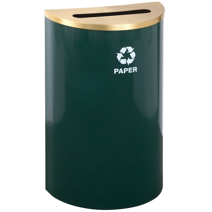 Glaro Half-Round 14-Gallon Indoor Recycling Trash Can – Custom Color