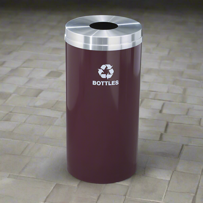 Glaro 12-Gallon Indoor Outdoor Trash Can – Single Stream Recycling Container