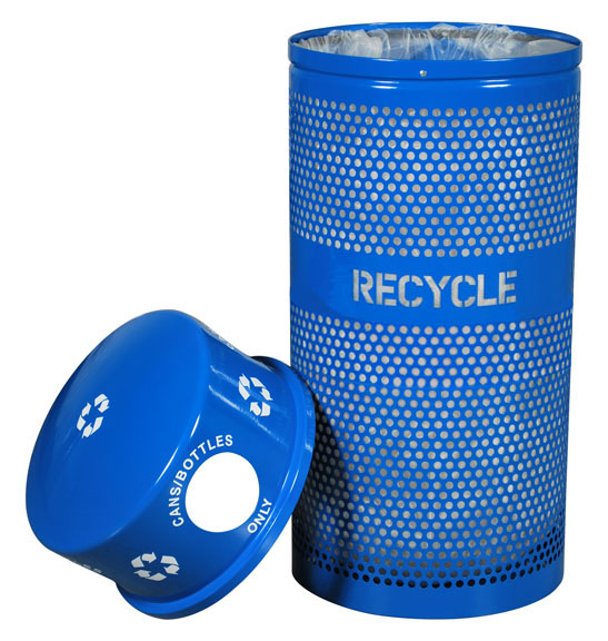 Landscape Series Recycling Receptacle w/ Dome Top