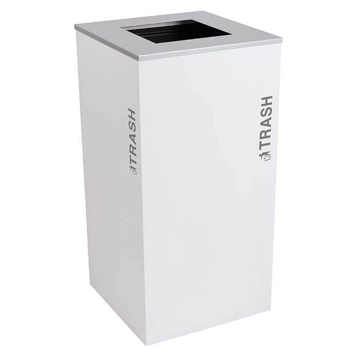 Excell-Kaiser 36 Gallon Triple-Stream Square Commercial Trash Can Station