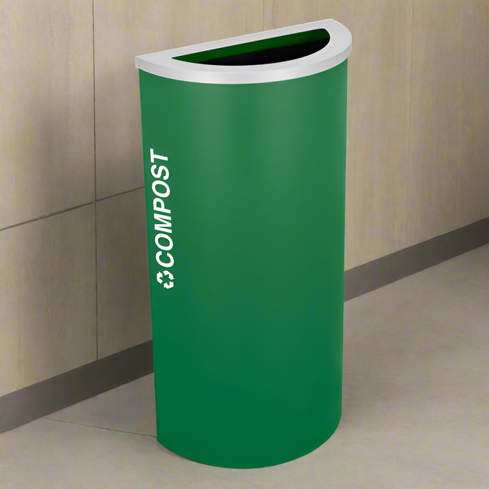 Excell-Kaiser Dual-Stream 8-Gallon Indoor Round Trash Can & Recycling Bin