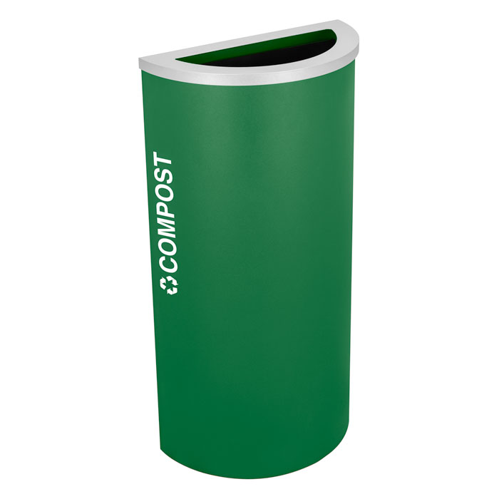Excell-Kaiser 8-Gallon Half-Round Indoor Trash Can