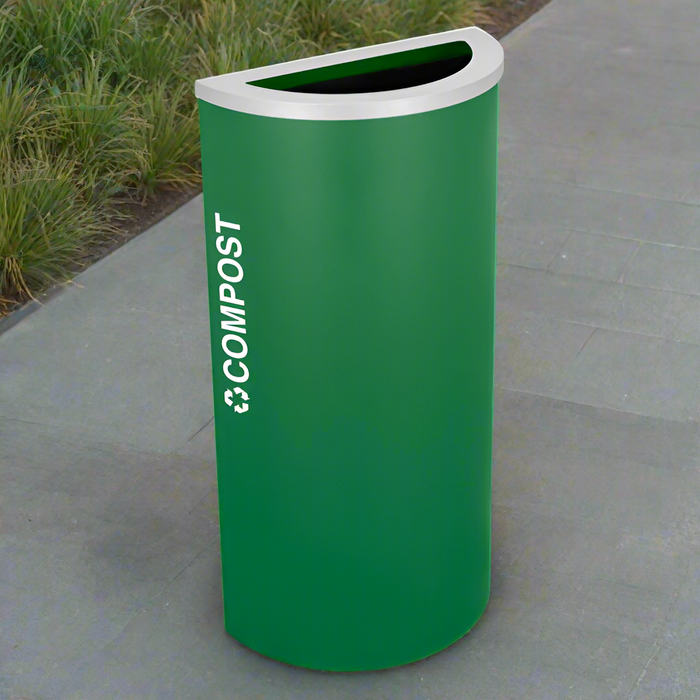 Excell-Kaiser 8-Gallon Half-Round Indoor Trash Can