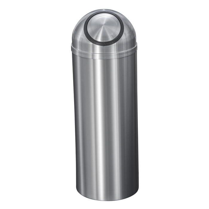 New Yorker Satin Aluminum Dome Top Series Waste Receptacles