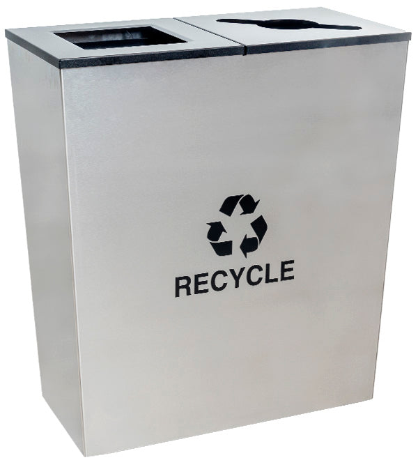 Ex-Cell Kaiser  Dual-Stream Indoor/Outdoor Trash Can – 36 Gallon Recycling & Waste Bin