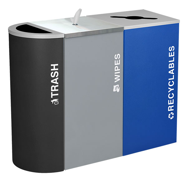 Excell-Kaiser Hygienic Touch-Free Wipe Dispenser Trash Can