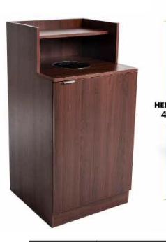 DROP HOLE WOODEN WASTE RECEPTACLE Mahogany