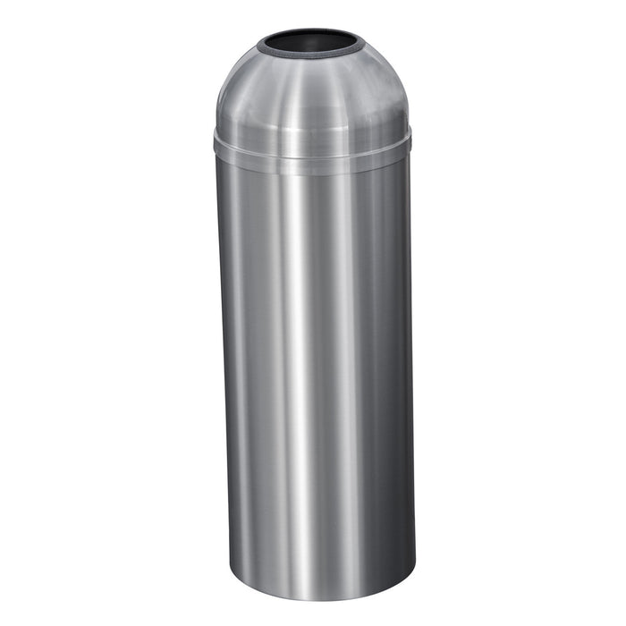 New Yorker Satin Aluminum Open Dome Top Series Waste Receptacles