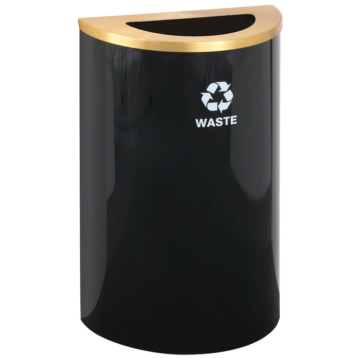 Glaro Half-Round 14-Gallon Indoor Recycling Trash Can – Custom Color